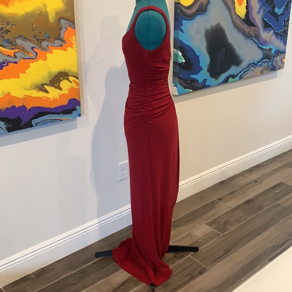 Laundry by Shelli Segal Red Ruched Evening Dress - Picture 2 of 13